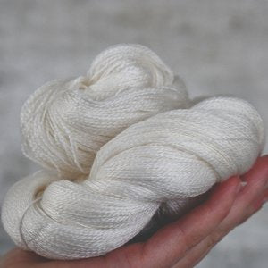 Undyed Yarn - Bright Lace Merino/Tencel- 100gm