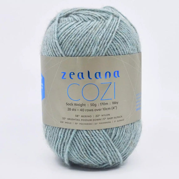 Zealana Cozi Sock Weight - 58% Merino/15% Possum/5% Alpaca/22% Nylon - 50gm