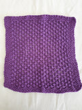 knitted cotton dishcloths - approx. 10" square - handmade