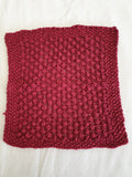knitted cotton dishcloths -  approx. 8" square - handmade