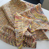Nessa Scarf - Merino /Silk - Hand knitted/Dyed