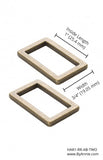 1" - Rectangle Ring, Flat, Set of Two - 2 pack - byAnnie.com