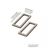 1.5" - Rectangle Ring, Flat, Set of Two - 2 pack - byAnnie.com