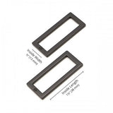 1.5" - Rectangle Ring, Flat, Set of Two - 2 pack - byAnnie.com