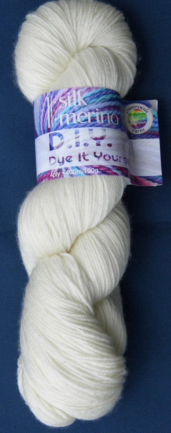 Countrywide Undyed Silk Merino D.I.Y 4 Ply